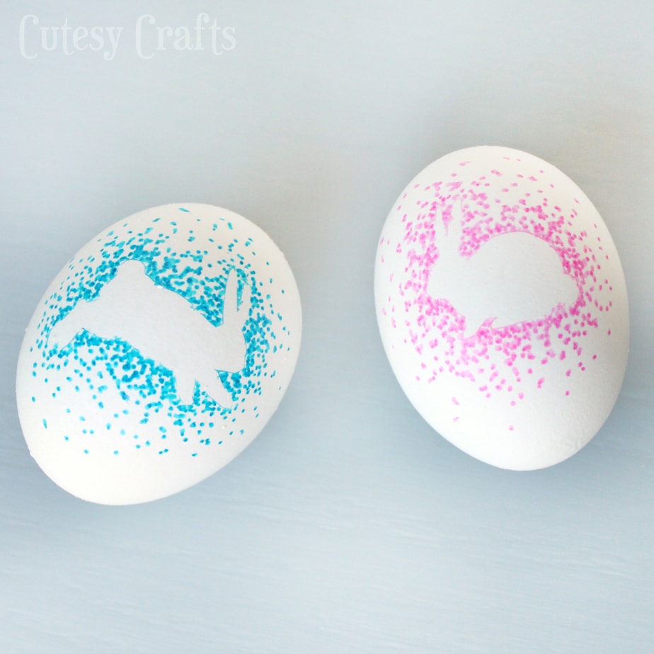 easter eggs decorated with animal silhouettes 