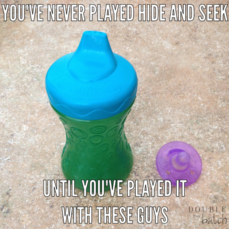 you've never played hide and seek until you've played it with these guys | image: sippy cup and pacifier