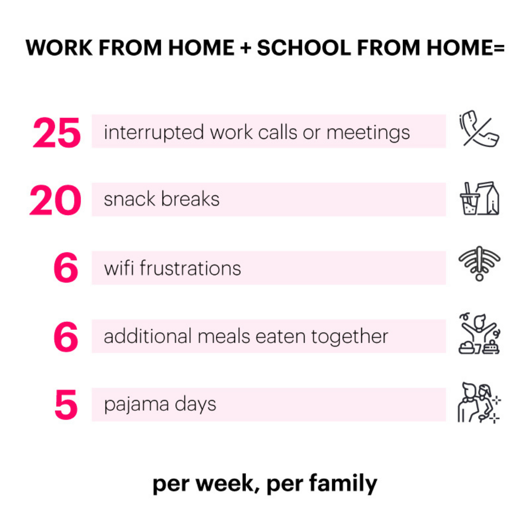 Back to School 2020 Survey data about work from home and school from home