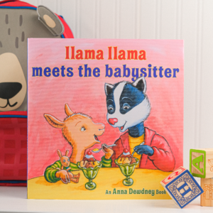 The cover of the book, Llama Llama Meets the Babysitter